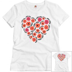 floral heart abstract