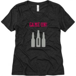 Ladies Relaxed Fit Super Soft Triblend V-Neck Tee