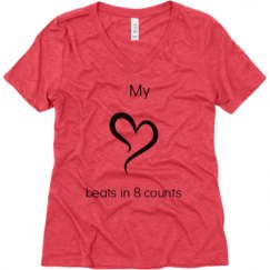 Ladies Relaxed Fit Super Soft Triblend V-Neck Tee