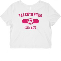 Ladies Slim Fit Crop Top Tee