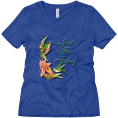 Ladies Relaxed Fit V-Neck Tee