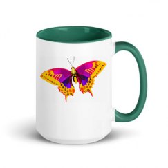 15oz Ceramic Mug with Color Inside