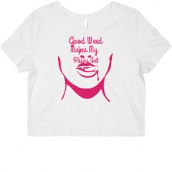 Ladies Slim Fit Crop Top Tee