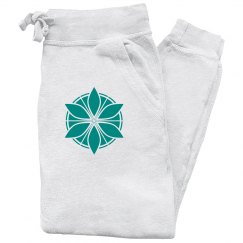Teal flower sweatpants