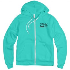 Unisex Zip Hoodie with Black Logo