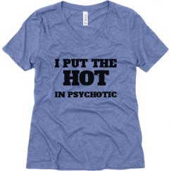 Ladies Relaxed Fit Super Soft Triblend V-Neck Tee