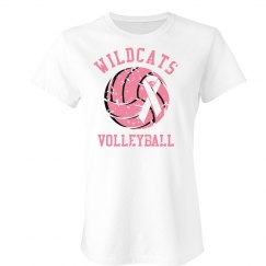 Wildcats Volleyball Breast Cancer  White 3