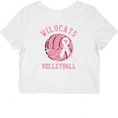 Ladies Slim Fit Crop Top Tee