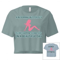DONDIFITNESS LADIES CROP TEE