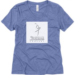 Ladies Relaxed Fit Super Soft Triblend V-Neck Tee