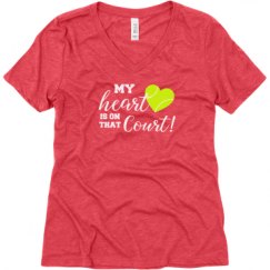 Ladies Relaxed Fit Super Soft Triblend V-Neck Tee