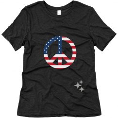 Peace silver Stars tshirt