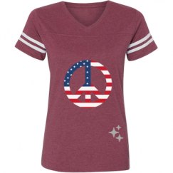 Ladies Relaxed Fit Vintage Sports Tee