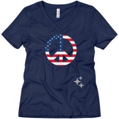 Ladies Relaxed Fit V-Neck Tee