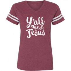 Ladies Relaxed Fit Vintage Sports Tee