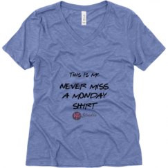 Ladies Relaxed Fit Super Soft Triblend V-Neck Tee