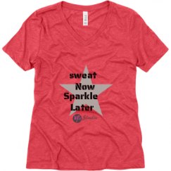 Ladies Relaxed Fit Super Soft Triblend V-Neck Tee