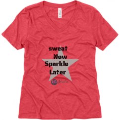 Ladies Relaxed Fit Super Soft Triblend V-Neck Tee