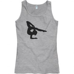 Grey Sports Top gymnast front