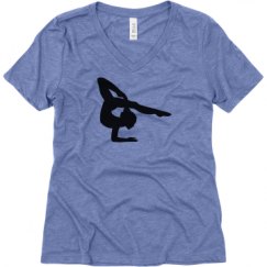 Ladies Relaxed Fit Super Soft Triblend V-Neck Tee