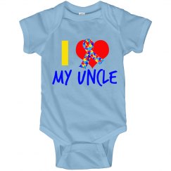 I Love My Uncle Autism Ribbon