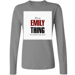 Ladies Relaxed Fit Basic Long Sleeve Tee