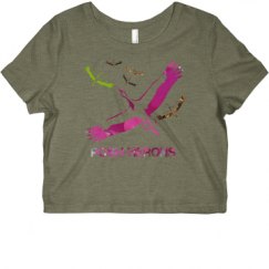 Ladies Slim Fit Crop Top Tee