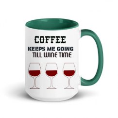 15oz Ceramic Mug with Color Inside