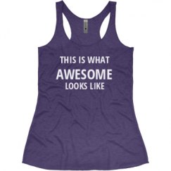 Ladies Slim Fit Super Soft Racerback Triblend Tank