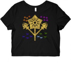 Ladies Slim Fit Crop Top Tee