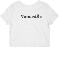 Ladies Slim Fit Crop Top Tee