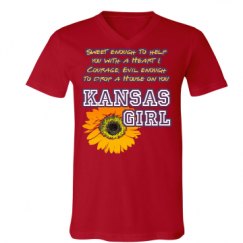 Unisex V-Neck Jersey Tee