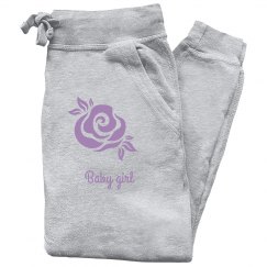 Baby girl rose sweatpants