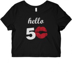 Ladies Slim Fit Crop Top Tee