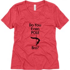 Ladies Relaxed Fit Super Soft Triblend V-Neck Tee