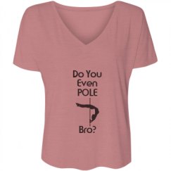 Ladies Flowy Slouchy V-Neck Tee