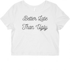 Ladies Slim Fit Crop Top Tee