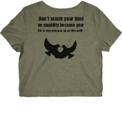 Ladies Slim Fit Crop Top Tee