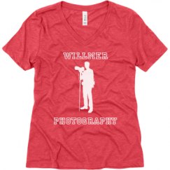 Ladies Relaxed Fit Super Soft Triblend V-Neck Tee