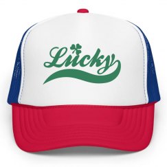 Lucky Shamrock St. Patrick's Day Trucker Hat