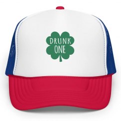 Drunk One Shamrock St. Paddy's Day Trucker Hat 
