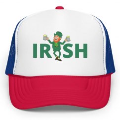 Drinking Leprechaun Irish Trucker Hat