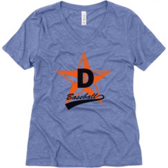 Ladies Relaxed Fit Super Soft Triblend V-Neck Tee