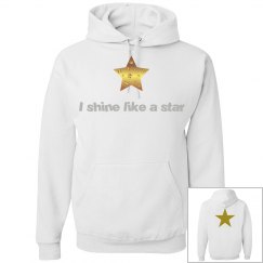 I shine like a star gold star hoodie
