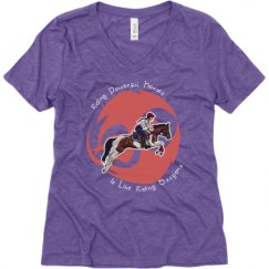 Ladies Relaxed Fit Super Soft Triblend V-Neck Tee