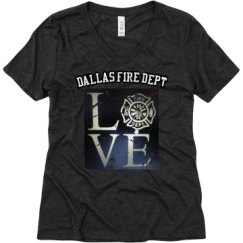 Ladies Relaxed Fit Super Soft Triblend V-Neck Tee