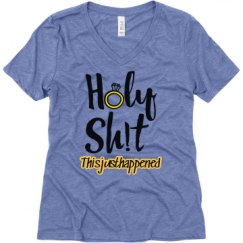 Ladies Relaxed Fit Super Soft Triblend V-Neck Tee