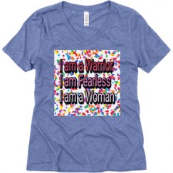 Ladies Relaxed Fit Super Soft Triblend V-Neck Tee