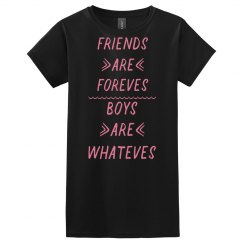 Freinds vs Boys Tee- pink/blk