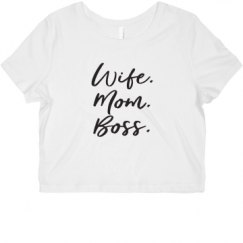 Ladies Slim Fit Crop Top Tee